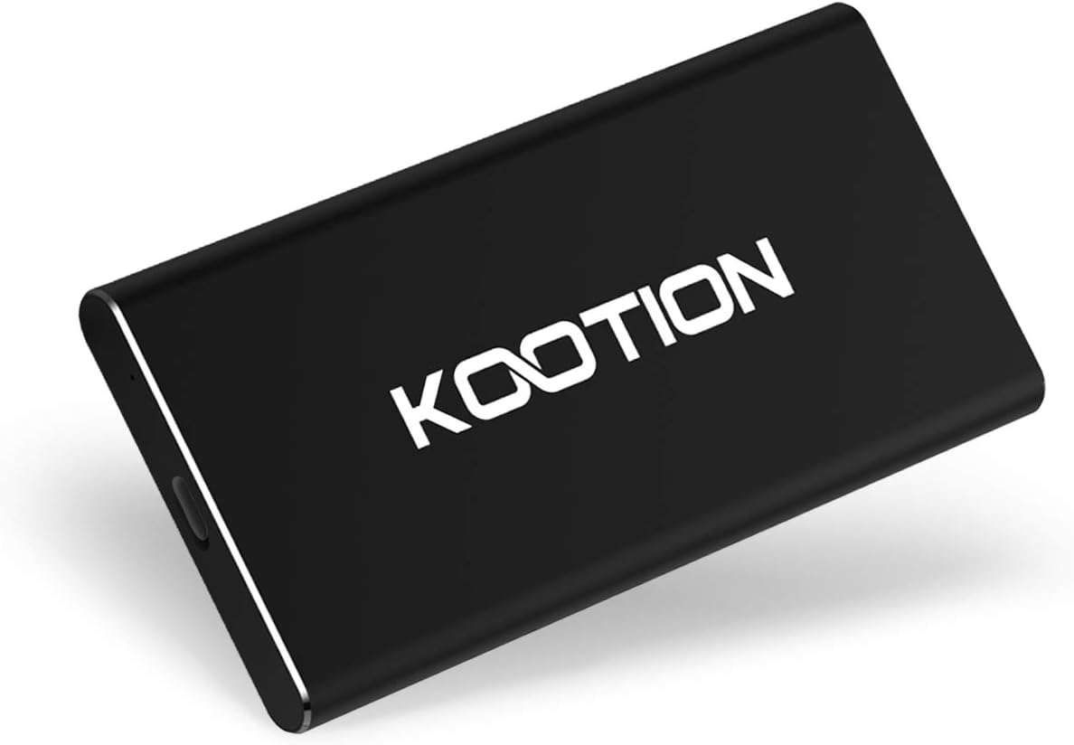 KOOTION External SSD 500GB USB 3.1 Type-c Portable SSD High-Speed Solid State Drive Ultra-Slim, Read up to 500MB/s & Write up to 450MB/s