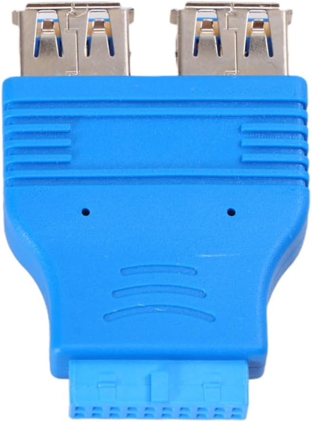 Gadpiparty 1pc 20 Motherboard Header Adapter USB Female Ports Fast Data Transfer Rate Pin Header Connector Connectors for Mainboard USB 3.0 Connectors Male to Female