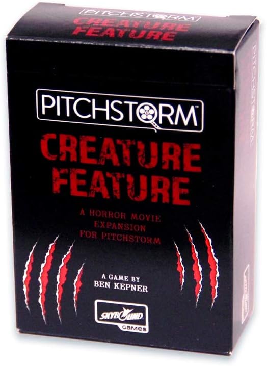 Skybound Pitchstorm Creature Feature : Expansion for The Card Game of Pitching Horrible Movie Ideas to The Worst Executives | for Teens and Adults, 100 Card Deck, 3-12 Players, Ages 14+