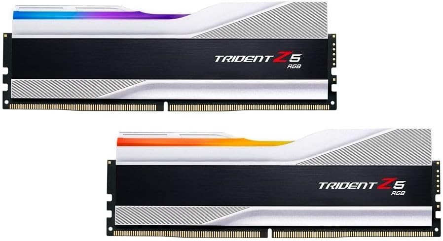 G.SKILL Trident Z5 RGB Series (Intel XMP 3.0) DDR5 RAM 32GB (2x16GB) 8000MT/s CL38-48-48-128 1.45V Desktop Computer Memory UDIMM – Matte Black (F5-8000J3848H16GX2-TZ5RS)