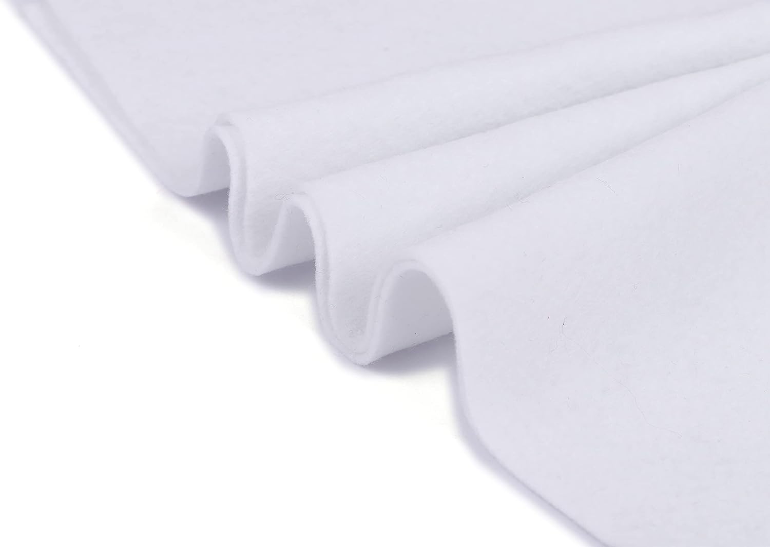 YYCRAFT 1 Yards Soft Felt by The Yard Fabric 74 Inch Wide 1.6mm Thick DIY Arts & Crafts Sewing-White