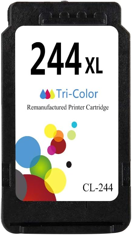 for Canon CL-244 Color Ink Cartridge Remanufactured for Canon CL244xl CL-244 Ink Cartridge for Canon Pixma Printer iP2820 MX492 MG2420 MG2520 MG2920 MG2922 MG3020 TS3120 1 Tri-Color