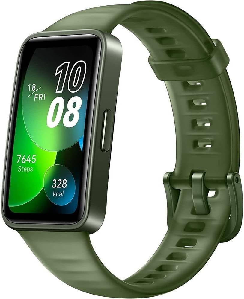 HUAWEI Watch Band 8 Smartwatch 1.47″ AMOLED with Silicone Strap 14-Day Battery Life, Heart Monitoring, Waterproof – Emerald Green