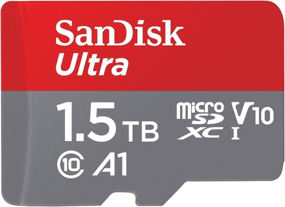 SanDisk 1.5TB Ultra microSDXC UHS-I Memory Card with Adapter – Up to 150MB/s, C10, U1, Full HD, A1, MicroSD Card – SDSQUAC-1T50-GN6MA [New Version]