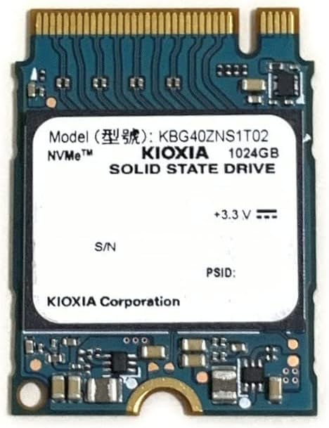 Kioxia SSD 1TB BG4 M.2 2230 30mm KBG40ZNS1T02 NVMe PCIe Gen3 x4 Solid State Drive for Dell HP Lenovo Laptop Desktop Ultrabook IoT