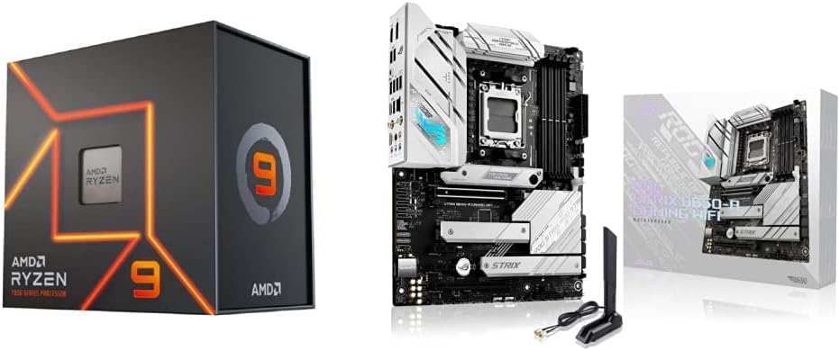 AMD Ryzen 9 7950X 16-Core, 32-Thread Unlocked Desktop Processor ASUS ROG Strix B650-A Gaming WiFi 6E AM5(LGA1718)Ryzen 7000 Gaming Motherboard(12+2 Power Stages,DDR5,3xM.2 Slots,PCIe® 4.0, 2.5G LAN)