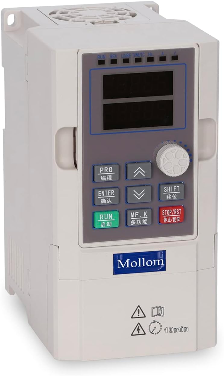 VFD 220V 4KW 5HP 16A Single or Three Phase Input to 3 Phase 0-3000Hz Output Variable Frequency Drive Control Inverter for Spindle Motor CNC Speed Control