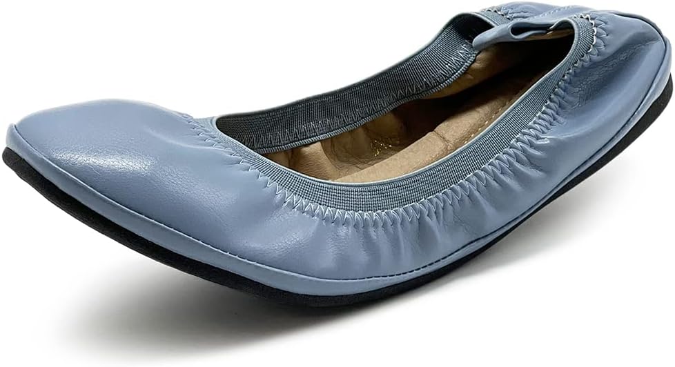 Ollio Women’s Shoe Collar Shoe Pull Tab Comfort Ballet Flat