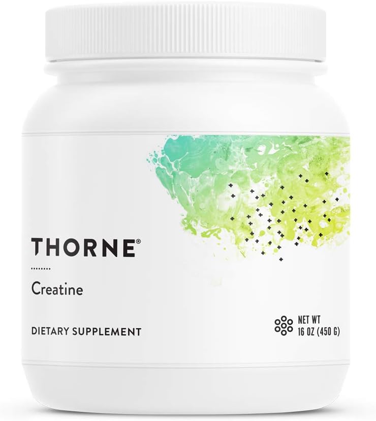 THORNE Creatine – Creatine Monohydrate, Amino Acid Powder – Support Muscles, Cellular Energy and Cognitive Function – Gluten-Free, Keto – NSF Certified for Sport – 16 Oz – 90 Servings