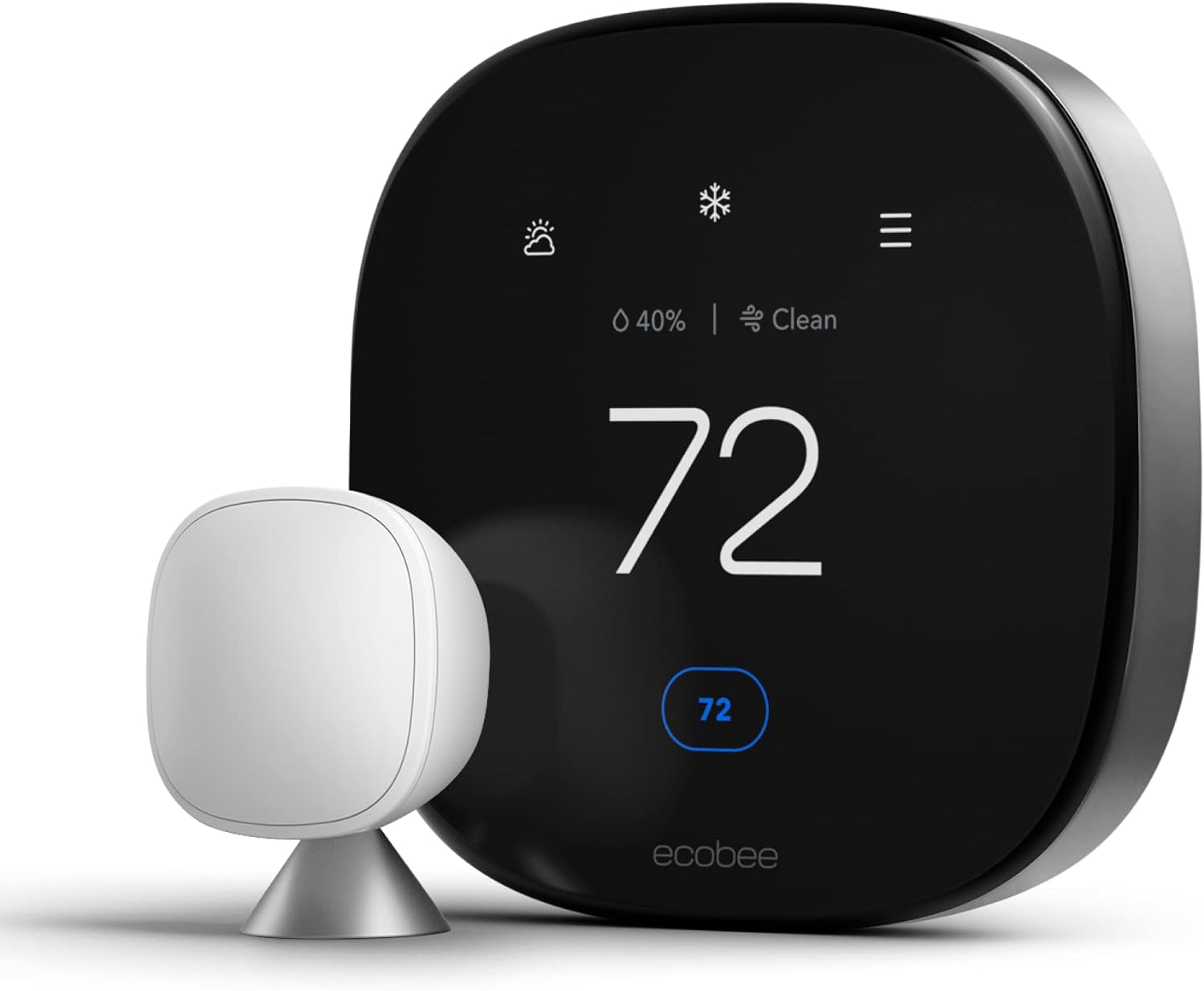 ecobee New Smart Thermostat Premium with Smart Sensor and Air Quality Monitor – Programmable Wifi Thermostat – Works with Siri, Alexa, Google Assistant