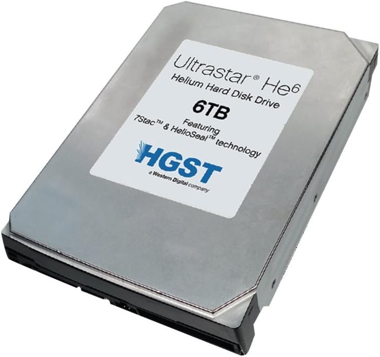 HGST Ultrastar He 3.5-inch 6000GB 64MB Cache 7200RPM SAS Ultra 512n Helium Platform Enterprise HDD HUS726060ALS640 (Renewed)