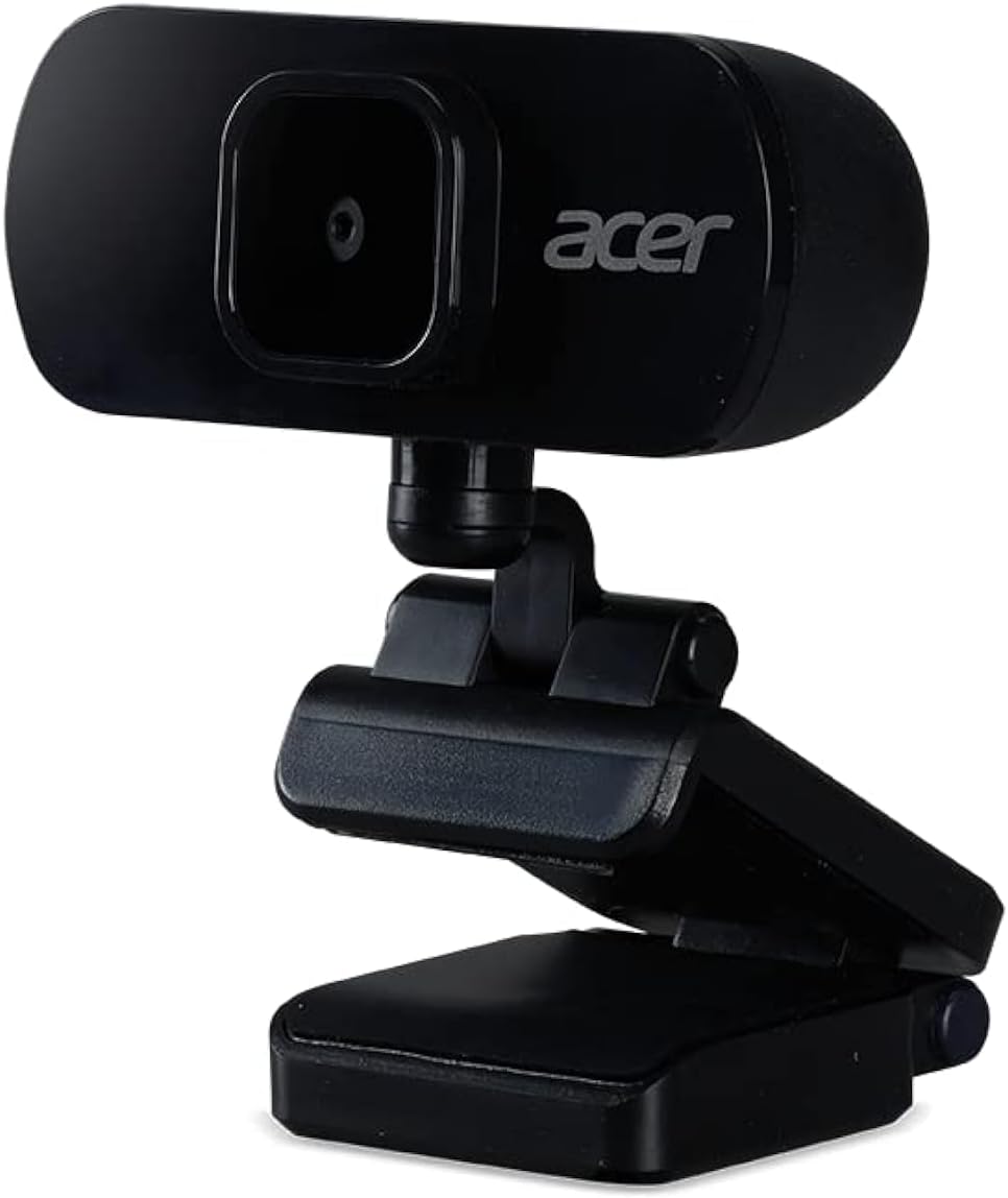 Acer Full HD USB Streaming 2MP Webcam | 1080P HD | 360° Rotation | Digital Microphone | Plug & Play for Desktop or Laptop PC | Stream for Zoom, Skype, Facetime, YouTube | Conference Calls & MS Teams