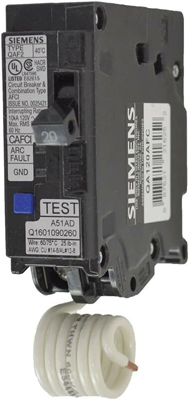 Siemens QA120AFC 20 Amp Combination Arc Fault Breaker