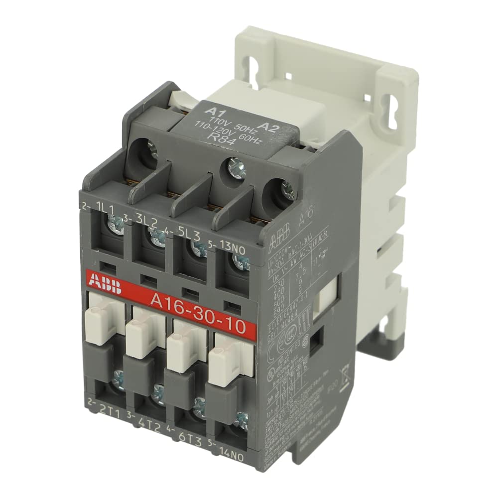 A16.30.10 110V 50HZ | 1SBL181001R8410 | A16-30-10 110V 50/60HZ | ABB 3 Pole CONTACTOR, 110V 50HZ / 110-120V 60HZ, 7.5KW (AC-3), 3NO, 1NO Auxiliary Contact