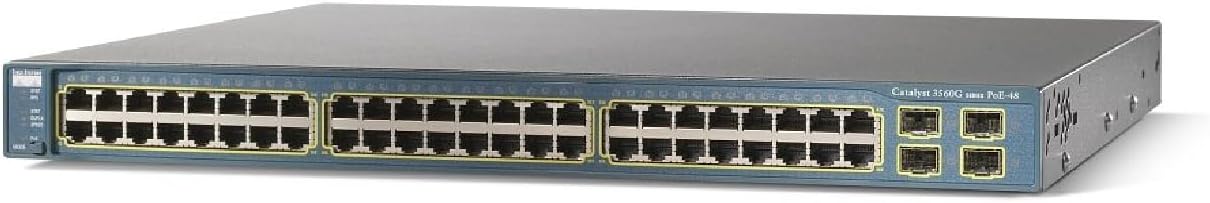 Cisco WS-C3560G-48PS-S 48-Port PoE 3560G Gigabit Switch (Renewed)