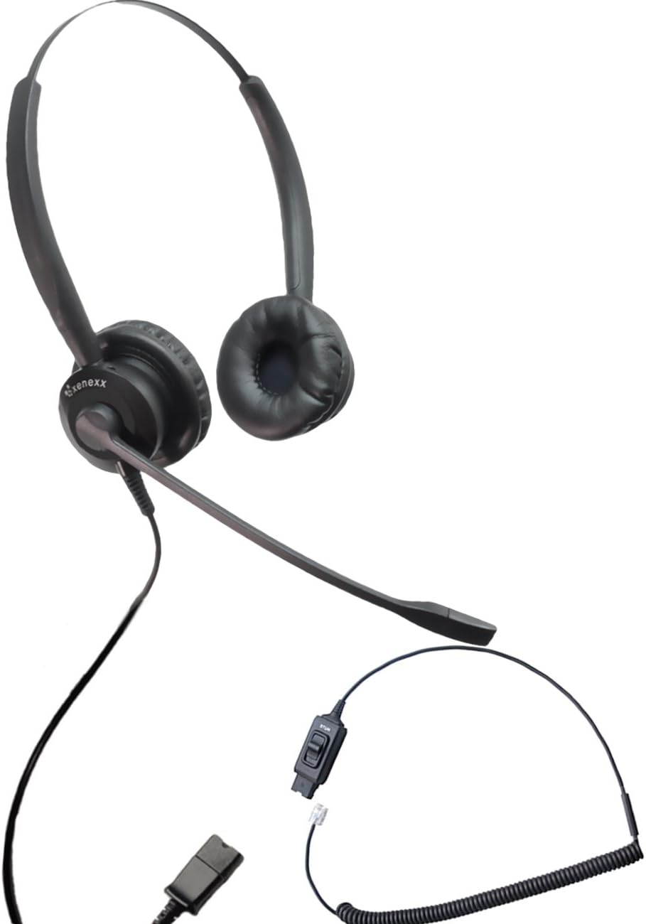 Avaya Phone Compatible XS 825 Noise Canceling Headset w/Mute – Avaya IP Phones: J139, J169, J179,1608, 1616, 9601, 9608, 9610, 9611, 9611G, 9620, 9620, 9621, 9630, 9640, 9640G, 9641, 9650, 9650C, 9670