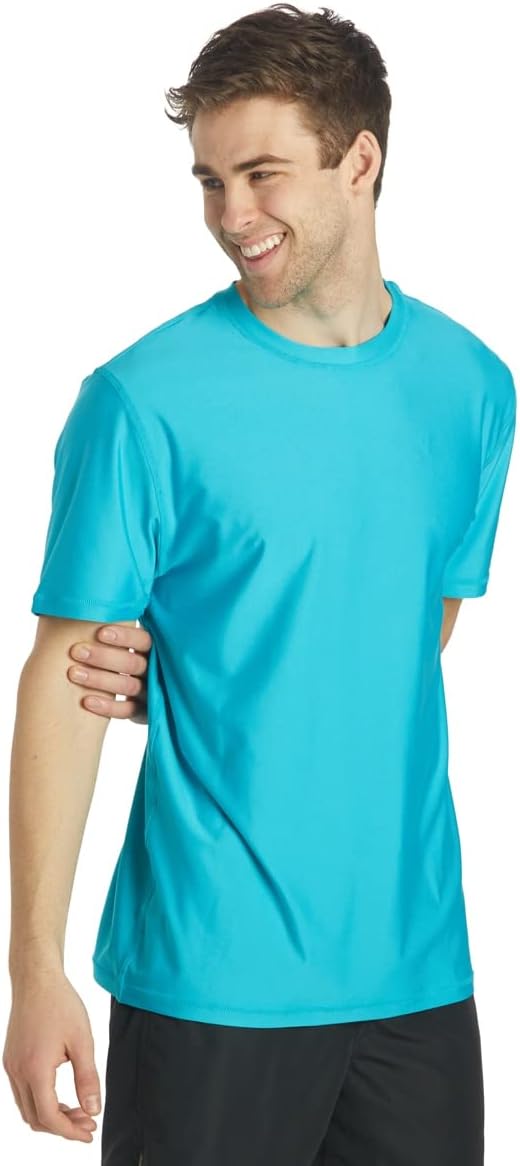 Sporti Men’s S/S UPF 50+ Relax Fit Swim Shirt – Ocean Blue – XX-Large