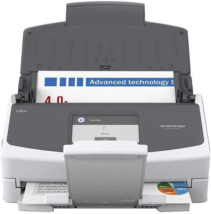 Fujitsu ScanSnap iX1500 Color Duplex Document Scanner with Touch Screen for Mac or PC, White