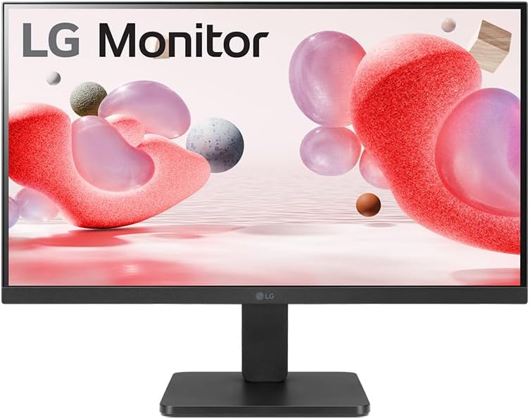 LG 22MR410-B 22-inch FHD Computer Monitor, 100Hz, 5ms, AMD FreeSync, Reader Mode & Flicker Safe, 3-Side Borderless Design, Black Stabilizer, Dynamic Action Sync, HDMI, D-Sub, Tilt Stand, Black