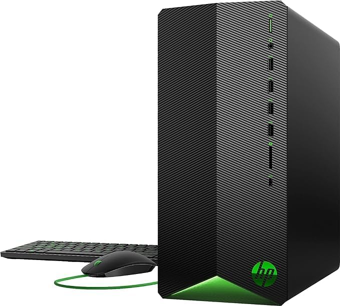 HP [Geforce RTX 3060] Pavilion Gaming Desktop PC, 32GB RAM, 2TB SSD+2TB HDD, Intel i5-10400F, Wired Mouse & Keyboard, Bluetooth, Wi-Fi, USB Type-C, Display Port, HDMI, Windows 11