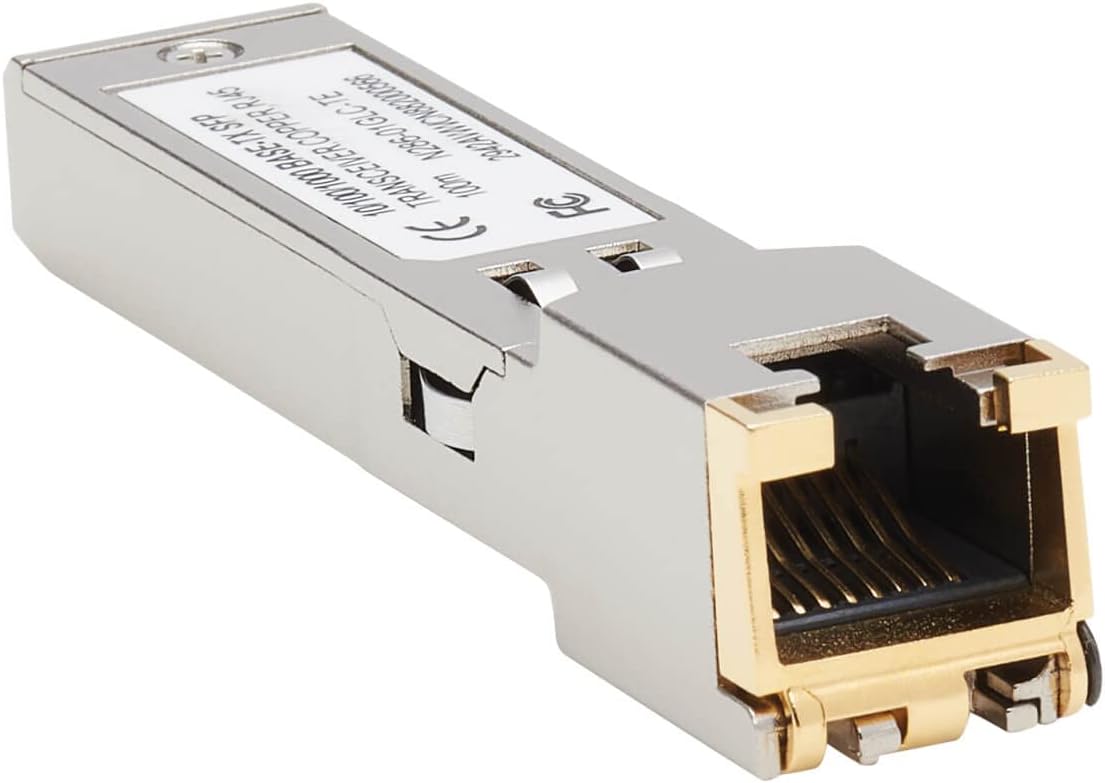 Tripp Lite Cisco GLC-TE Compatible SFP Transceiver, 10/100/1000Base-TX Module, Copper, RJ45, Cat6 Ethernet, 100 m (N286-01GLC-TE)