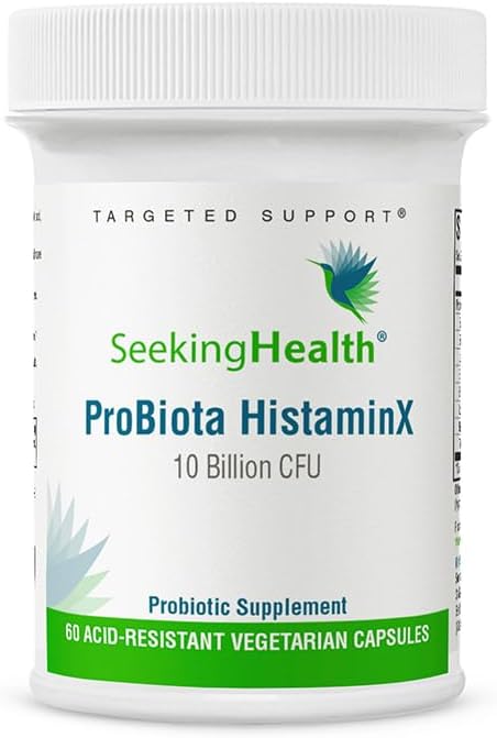 Seeking Health ProBiota HistaminX – Digestion Supplement for Gut Health Support – Support Histamine with Lactobacillus Plantarum & Lactobacillus Salivarius – Support Immune & Skin Health – 60 Capsules