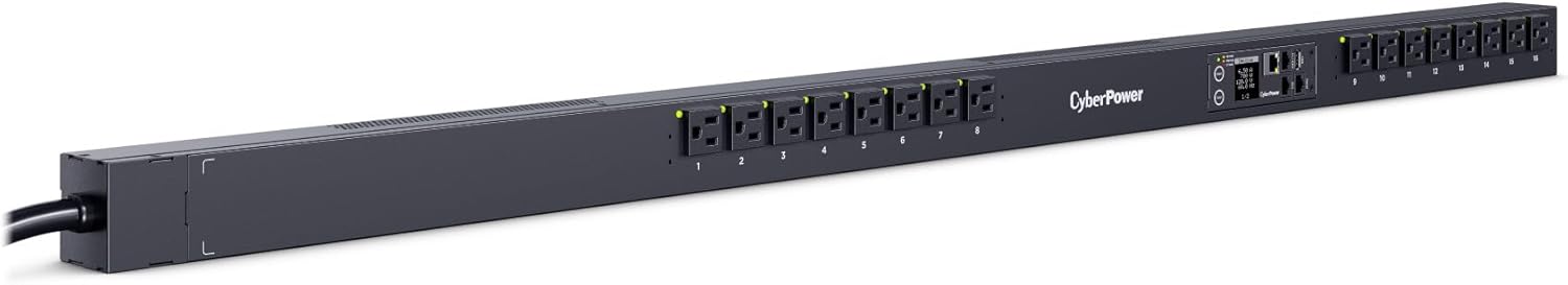 CyberPower PDU41116 Switched PDU, 100-120V/15A, 16 Outlets, 0U Rackmount