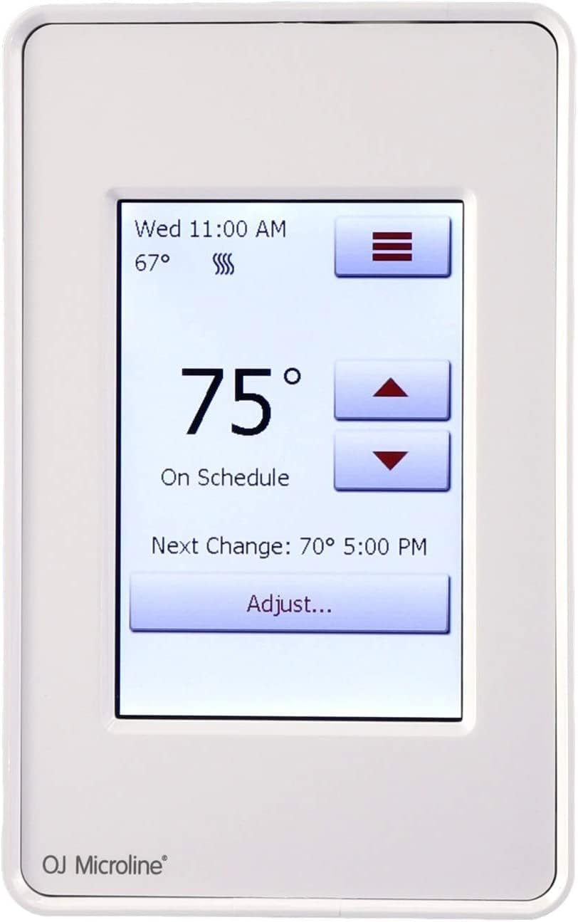 Touchscreen Programmable Thermostat with Floor Sensor FloorLace Flex – Electric in-Floor Heating (Thermostat, Regular Programable)