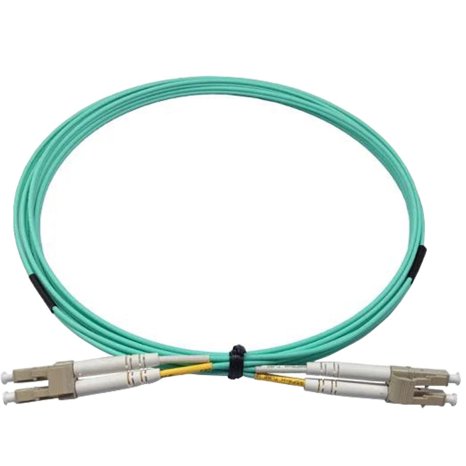 QSFPTEK LC to LC Fiber Patch Cable, 5 Meter(16ft) 10GB OM3 Duplex LC-LC 50/125um, Multimode Fiber Optic Cord LSZH Length for SFP+ Module, Media Converter Options: 0.5m-10m