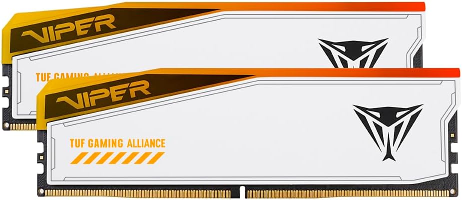 Patriot Viper Elite 5 TUF Gaming RGB DDR5 RAM 32GB (2X16GB) 6600MT/s CL34 UDIMM Desktop Gaming Memory Kit – PVER532G66C34KT