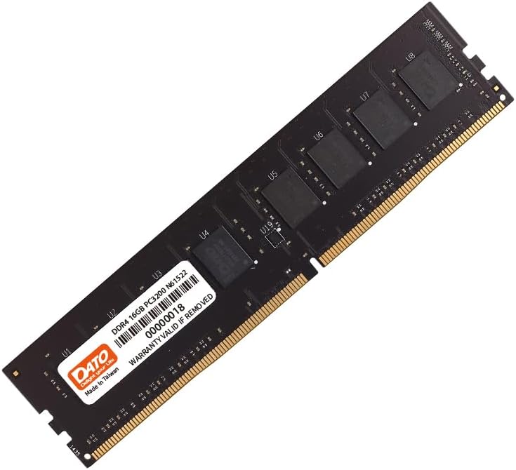 DATO DDR4 RAM 16GB 3200MHz, PC4-25600 CL22 1.2V 288-Pin Non-ECC unbuffered dimm, Desktop Memory Module