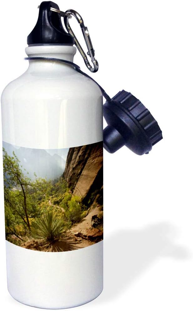 3dRose Angels Landing Trail, Zion National Park, Utah-US45 DPB0014-Douglas Peebles Sports Water Bottle, 21 oz, White