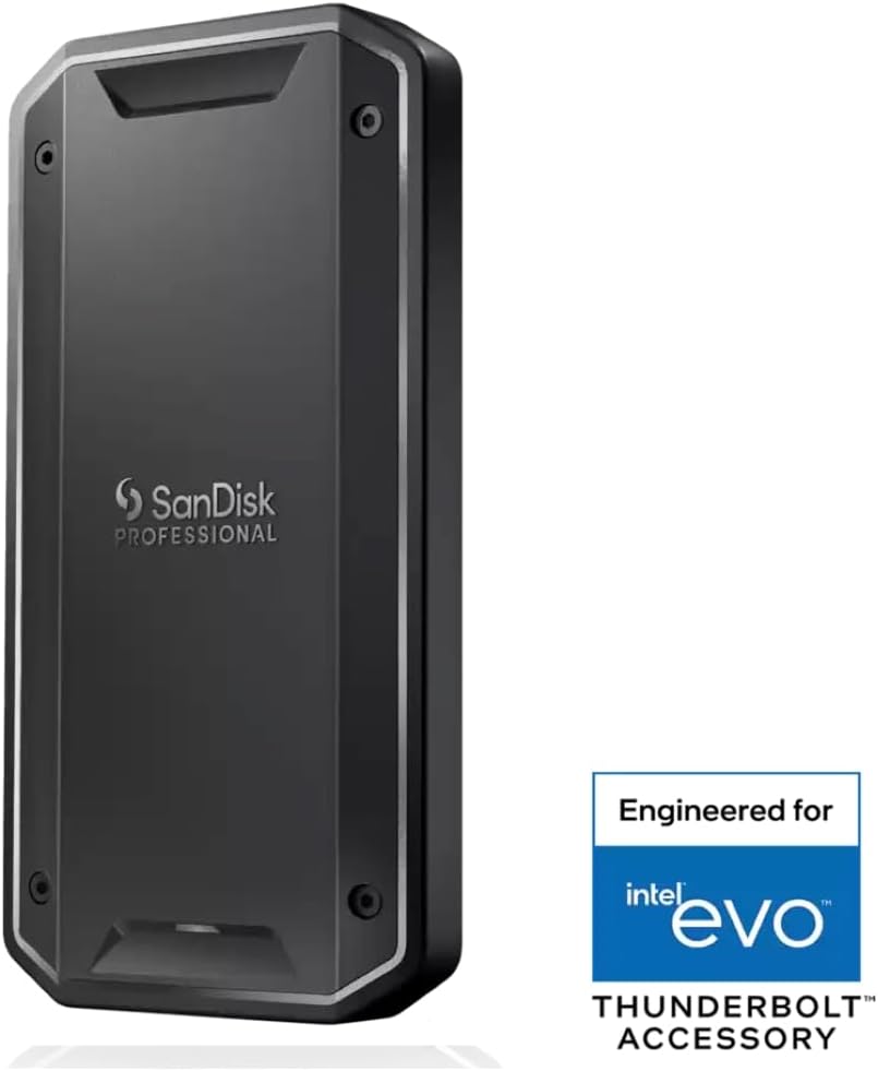 SanDisk Professional 2TB PRO-G40 SSD – Up to 3000MB/s, Thunderbolt 3 (40Gbps), USB-C (10Gbps), IP68 dust/Water Resistance, External Solid State Drive – SDPS31H-002T-GBC1D [exFAT Version]