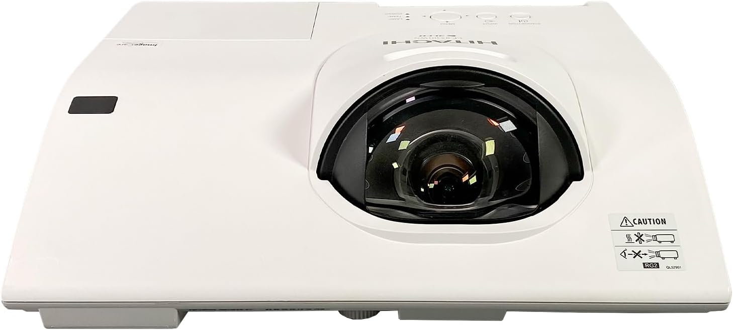 Hitachi CP-BX301WN 3LCD Projector 3200 ANSI HD 1080p Short-Throw HDMI, Bundle: HDMI Cable, Power Cable, Remote Control (Renewed)