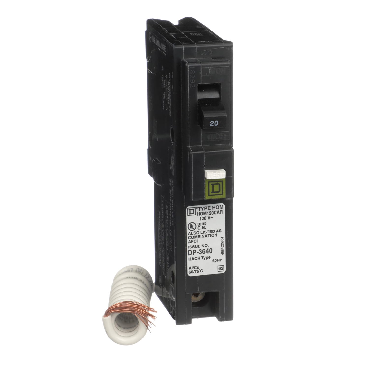 Square D by Schneider Electric HOM120CAFIC Homeline 20 Amp Single-Pole CAFCI Circuit Breaker