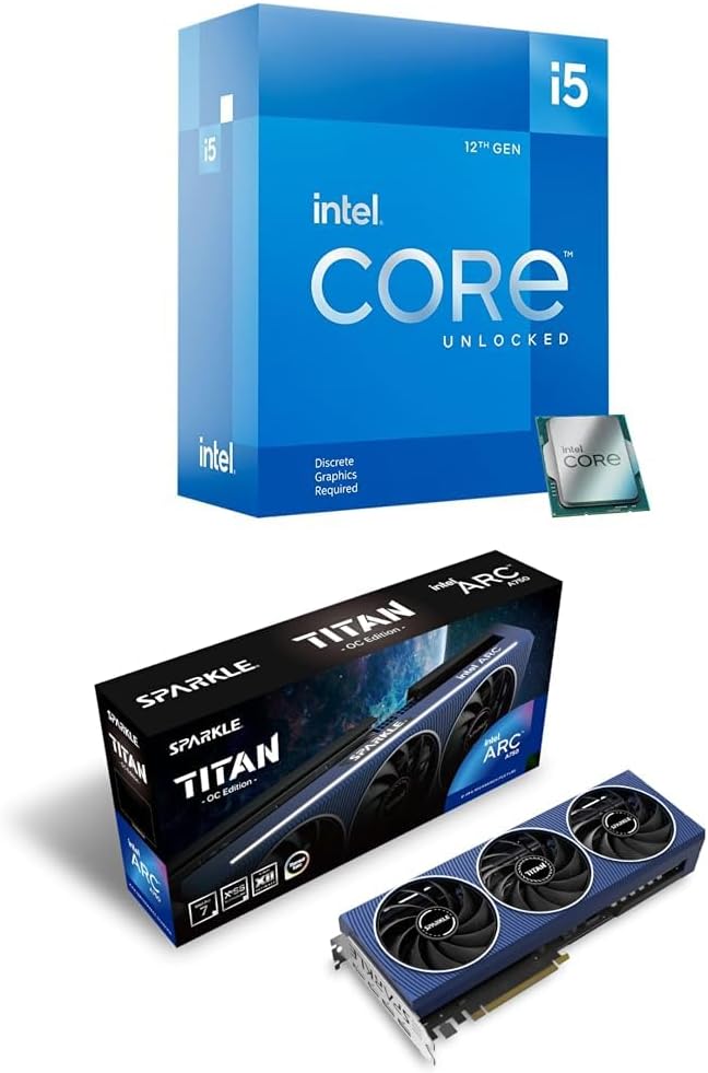 Intel Core i5-12600KF Desktop Processor 10 (6P+4E) Cores up to 4.9 GHz Unlocked LGA1700 600 Series Chipset 125W + Arc Graphics Card