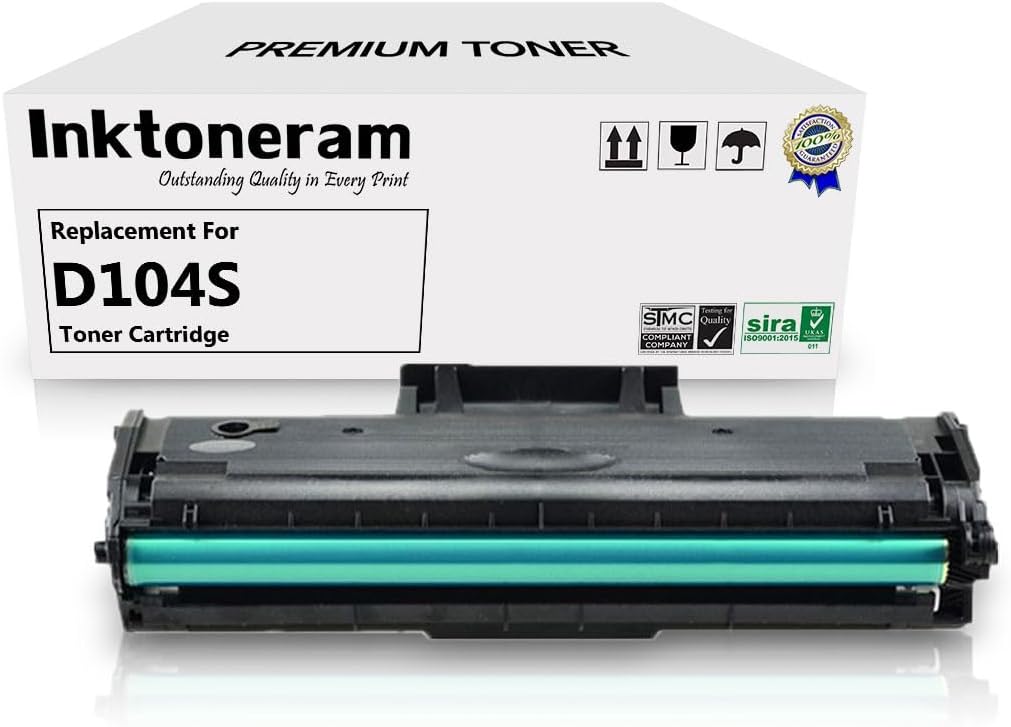 Compatible Toner Cartridge Replacement for Samsung D104S MLT-D104S MLTD104S ML-1660 ML-1660N ML-1665 ML-1670 ML-1675 ML-1865 ML-1865W SCX-3200 SCX-3200W SCX-3205 SCX-3205W (Black)