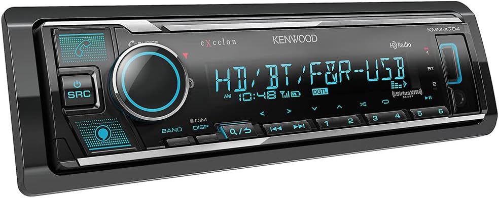 Kenwood Excelon KMM-X704 Digital Media Receiver with Bluetooth & HD Radio | Amazon Alexa Ready