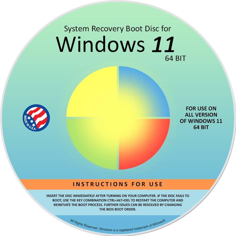 Ralix Reinstall DVD For Windows 11 All Versions 64 bit. Recover, Restore, Repair Boot Disc, and Install to Factory Default will Fix PC Easy!