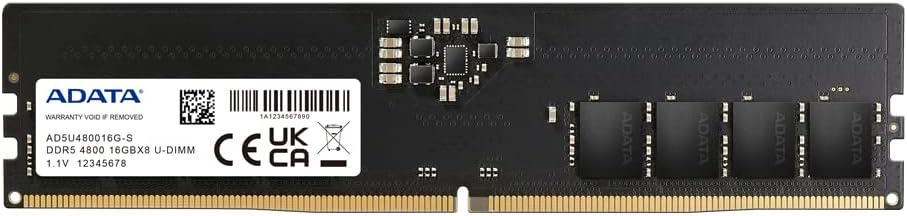 ADATA Premier DDR5 4800MHz 16GB UDIMM Memory RAM Module Single (AD5U480016G-S)