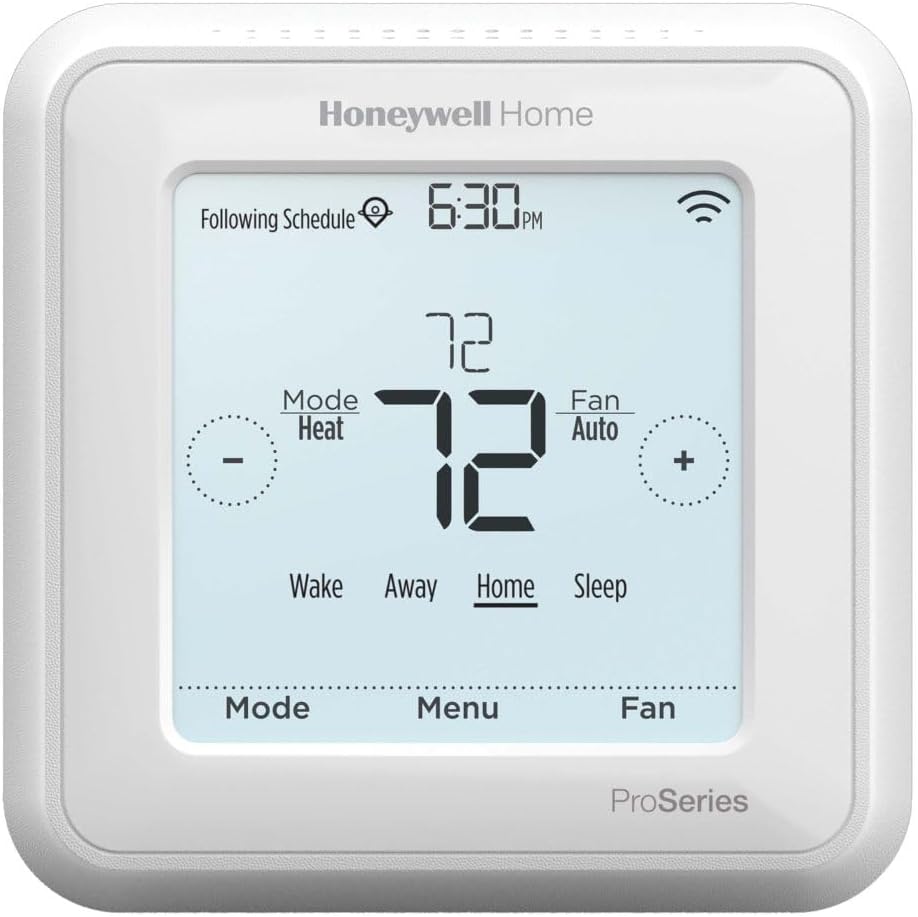 Honeywell TH6220WF2006/U Lyric T6 Pro Wi-Fi Programmable Thermostat with Stages Up to 2 Heat/1 Cool Heat Pump or 2 Heat/2 Cool Conventional (Renewed)