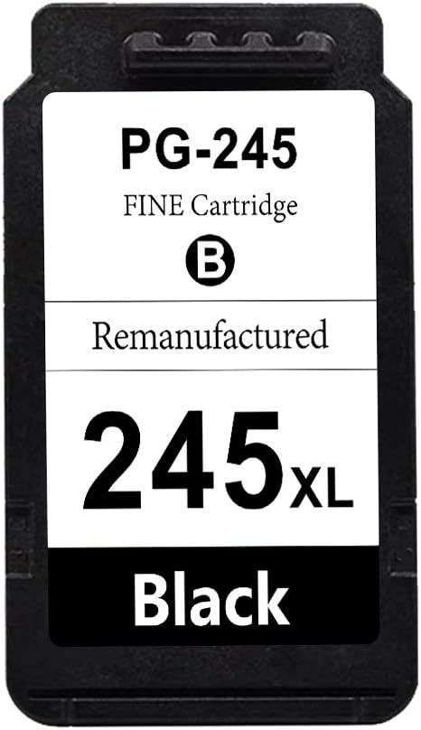 Remanufactured for Canon PG-245XL Black Ink Cartridge 245 XL Replacement Ink Compatible to iP2820 MG2420 MX490 MX492 MG3020 MG2522 MG2525 MG2920 TS3120 TS302 TS202 TR4520 Printers 1 Black