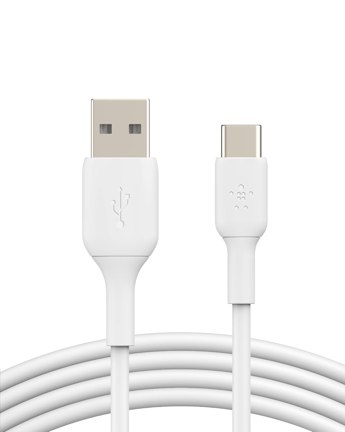 Belkin BoostCharge USB-C Cable (1M/3.3ft), USB-C to USB-A Cable, USB Type-C Cable for iPhone 16 Series, Samsung Galaxy S24, S24+, Note20, Pixel 7, Pixel 8, iPad Pro, Nintendo Switch, and More – White