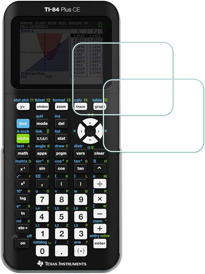 Screen Protector for Texas Instruments TI-84 Plus Ce Graphing Calculator [2 Pcs], MTHGH Tempered Glass 9H Hardness Sensitive Touch Bubble Free Film Ultra-Thin Protective Cover