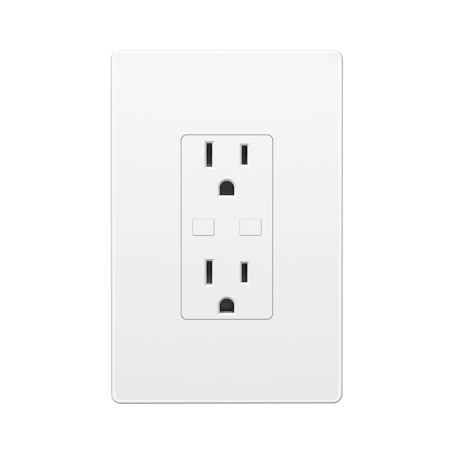 BN-LINK Smart in-Wall Wi-Fi Outlet with 2 Individually Controlled Outlets, Compatible with Alexa, Google Assistant, APP Remote Control, 15A, 2.4GHz Wi-Fi Only