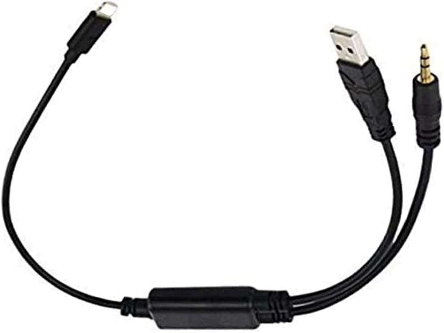 In-Car U-S-B 3.5mm Audio Male Jack for Galaxy & Tabs Android Phones, Aux Music Charging Interface Adapter Compatible with BMW Mini Cooper IDRIVE