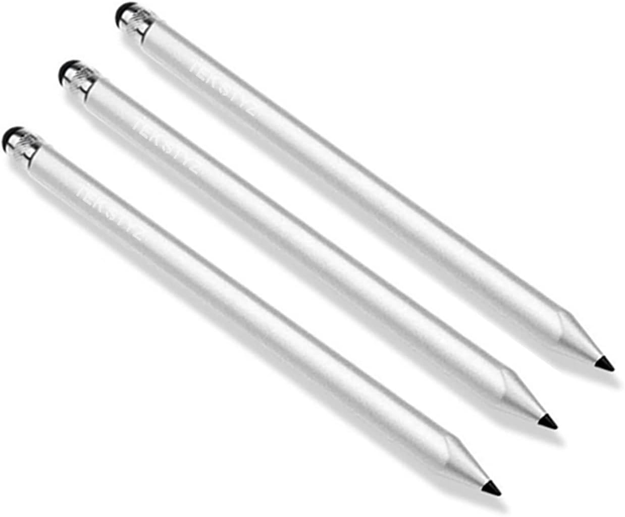 Pro Stylus Capacitive Pen Works for Huawei Enjoy 20 SE/Plus/5G/Pro with Upgraded Custom High Precision Touch Full Size 3 Pack! (Silver)