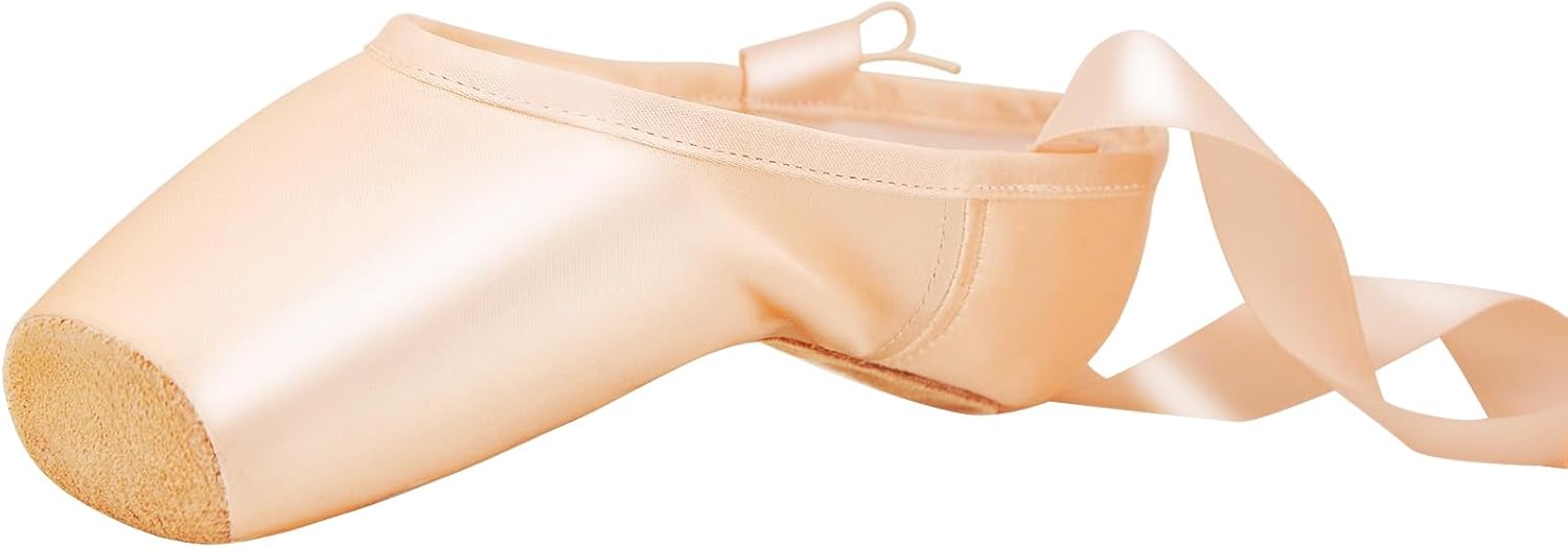 IJONDA Pointe Shoes for Women, Professional Performance Grade Ballet Shoes, Girls Flats Dance Slippers