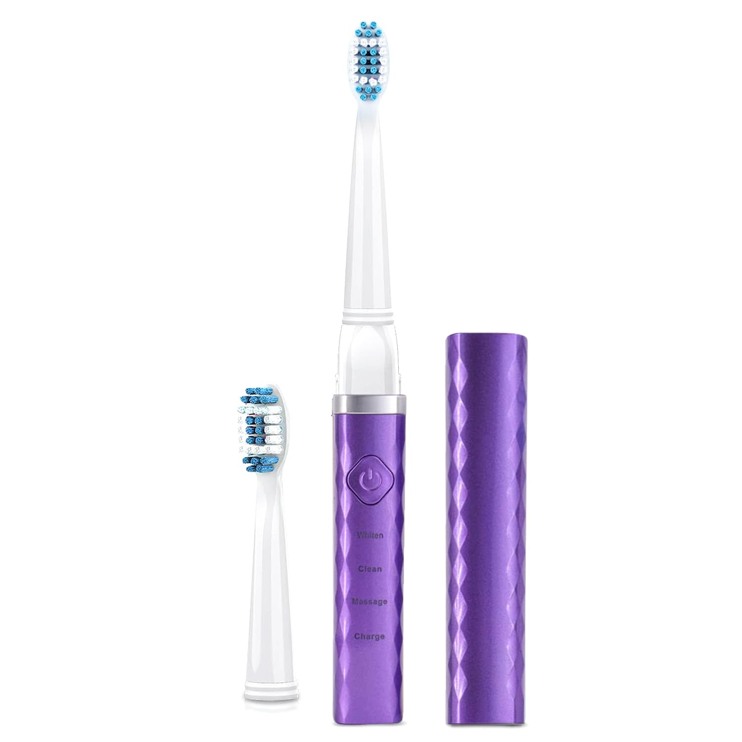 Pop Sonic USB Charge Anywhere Toothbrush(Purple) | Rechargeable Toothbrush w/Up to 40,000 Brush Strokes/Minute-Long-Lasting Dupont Nylon Bristles -Teens & Adult Toothbrush with Quadrant Pacer & Timer