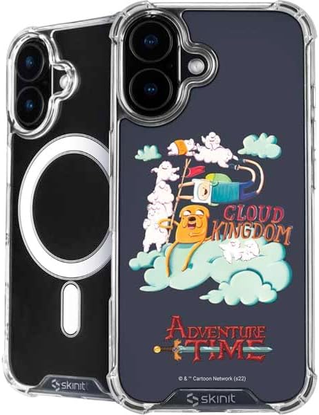 Skinit Phone Case Compatible with MagSafe iPhone 16 – Officially Licensed Adult Swim Adventure Time Cloud Kingdom Design